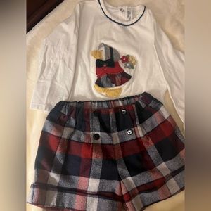 Mayoral set for girl. EUC. Long sleeve and shorts